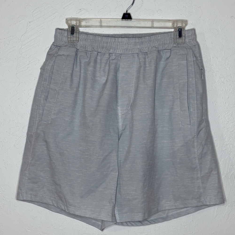 Freeballers Shorts Men L Light‎ Blue Gray Lined Athletic Workout Drawstring 8”